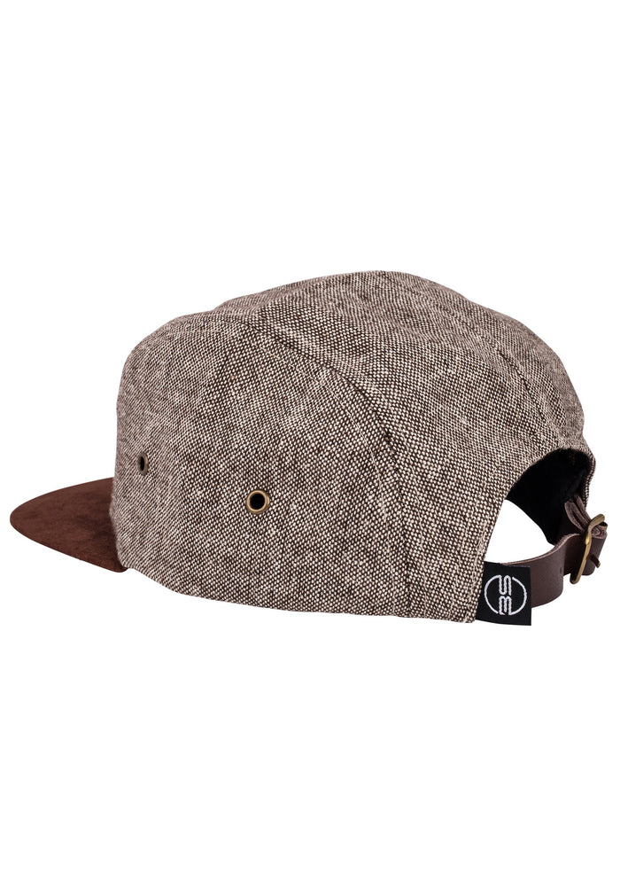 Blackskies-Roots-5-Panel-Cap-Brown-Suede-Strap