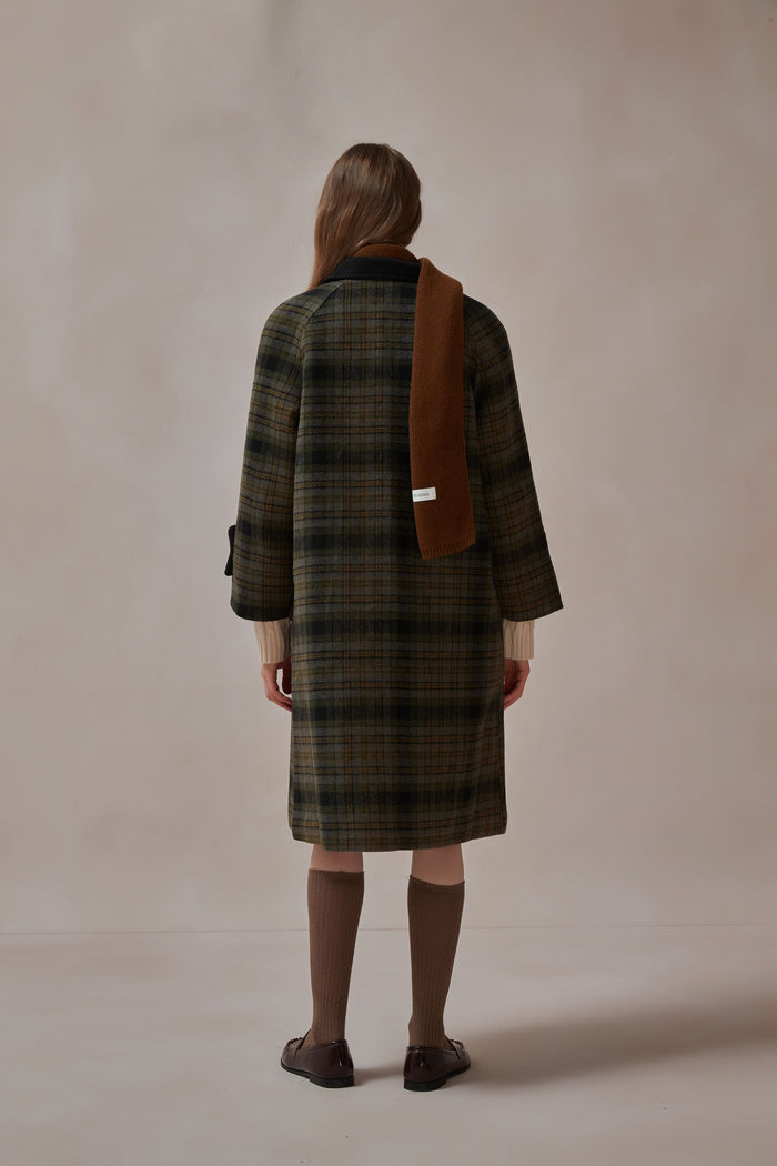 Rosalyn Plaid Toggle Coat-DAStyle