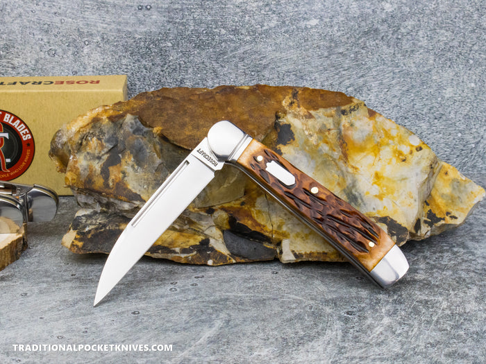 RoseCraft Blades Snake Creek Copperhead Dapper Jigged Bone (RCT035-DJB)