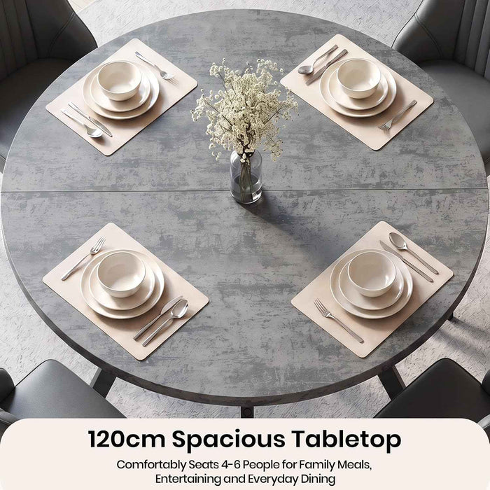 Round Dining Table and Chairs Set with Storage Shelf