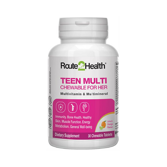 Route 2 Health Teen Girls Multivitamins - 30 Chewables, Lime & Orange