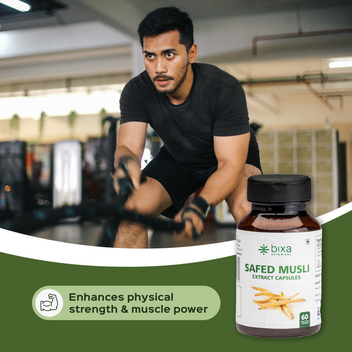 Safed Musli Extract 60 Veg Capsules (450mg) 30% Saponin