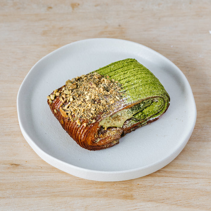 Salted Kaya Matcha & Pistachio Suisse