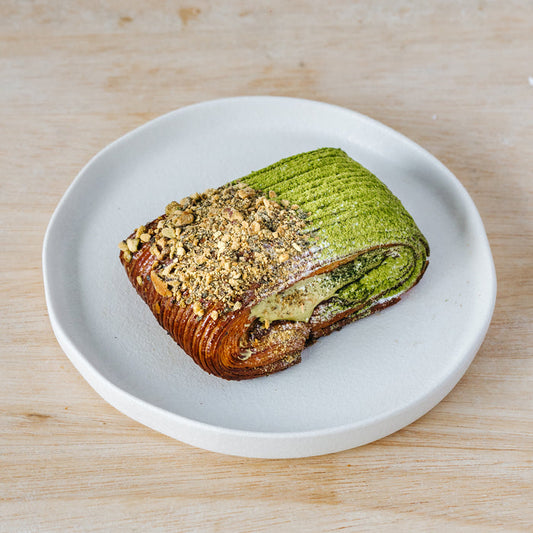 Salted Kaya Matcha & Pistachio Suisse