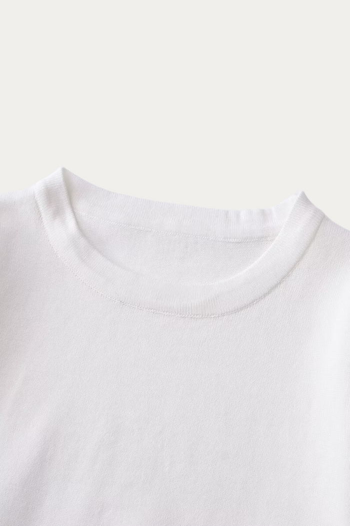 Samantha White Knit Shirt