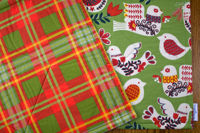 Scandi Partridge and Plaid Placemats
