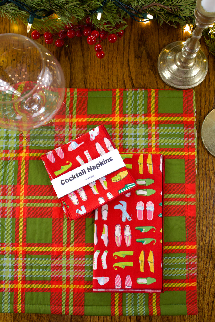 Scandi Partridge and Plaid Placemats