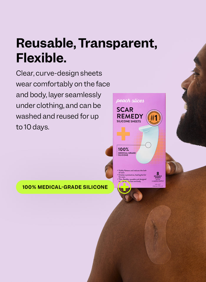 Clear, curved sheets wear comfortably on the face and body, layer under clothing, and can be washed and reused for up to 10 days.