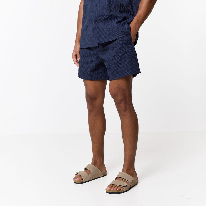 Seersucker Swimshort | Navy