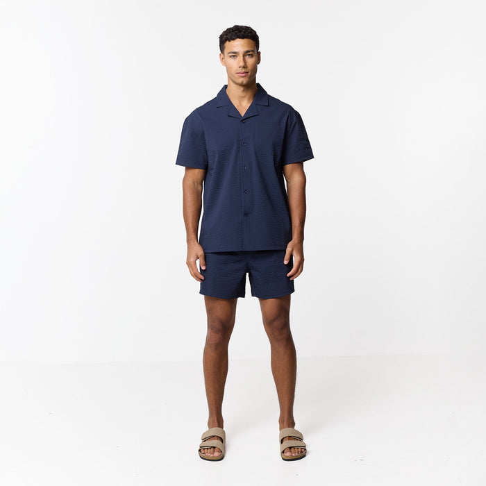 Seersucker Swimshort | Navy