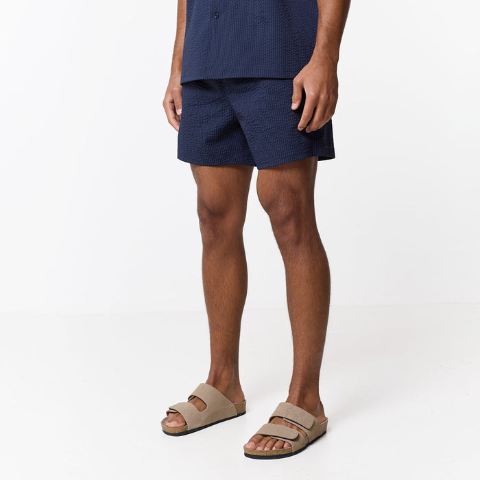 Seersucker Swimshort | Navy