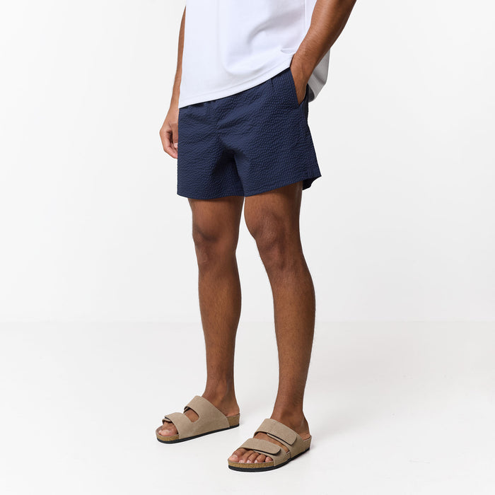 Seersucker Swimshort | Navy