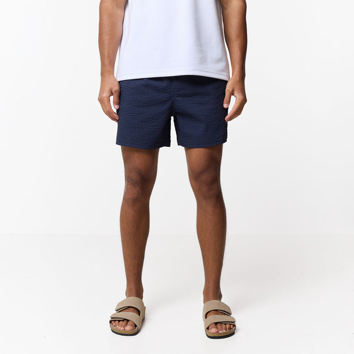 Seersucker Swimshort | Navy