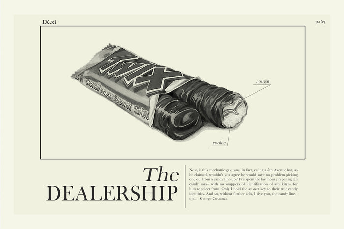 Seinfeld "The Dealership" Schematic  | 12"x18" or 18"x24" Print only