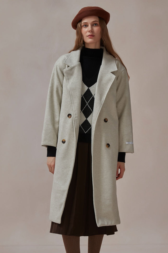 Selene Cream Winter Coat-DAStyle