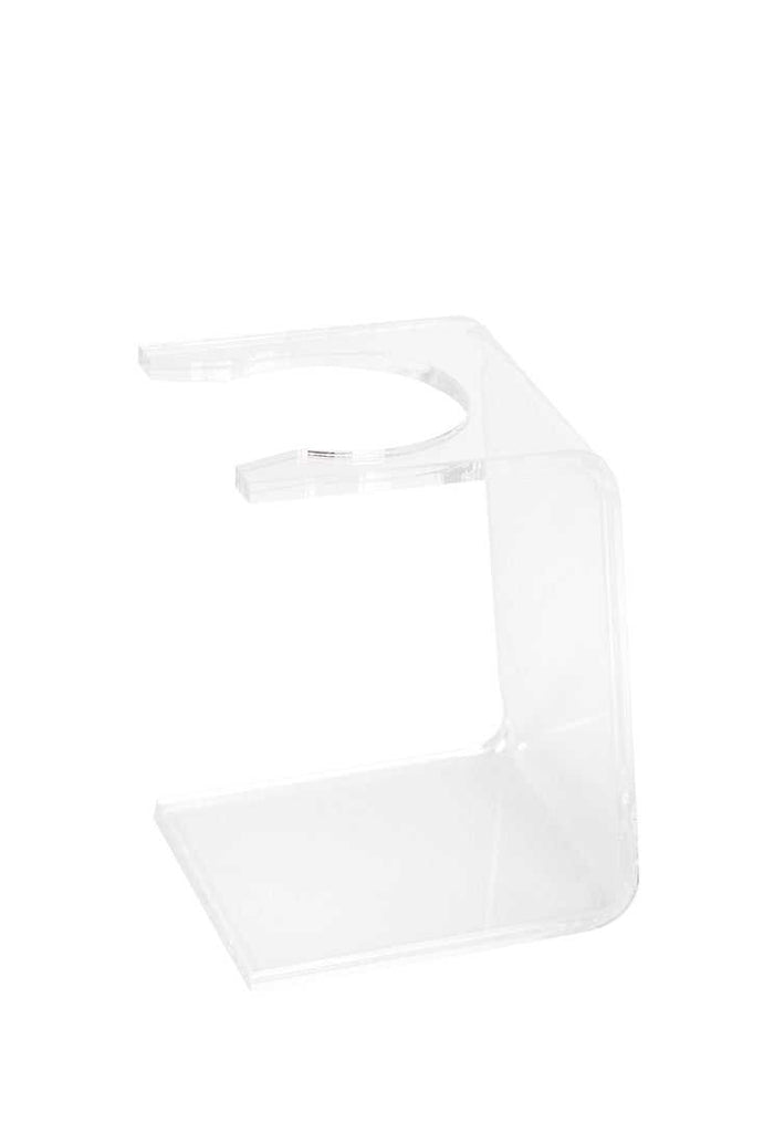 Transparent shaving brush stand