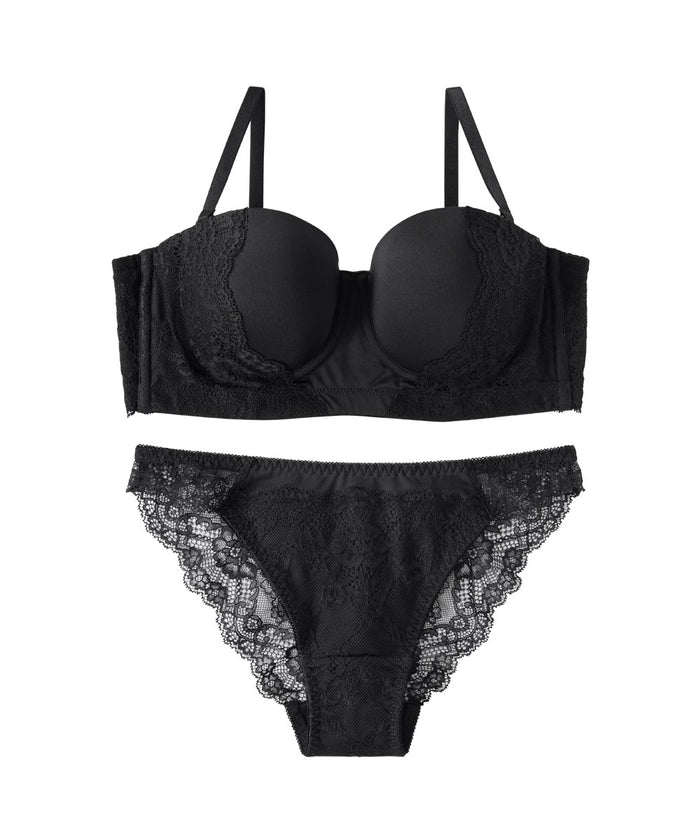Sexy Lace Strapless Push-Up Bra & Panty
