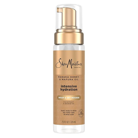 Shea Moisture Manuka Honey Mafura Oil Hydrating Wrap Set Mousse 7.5oz