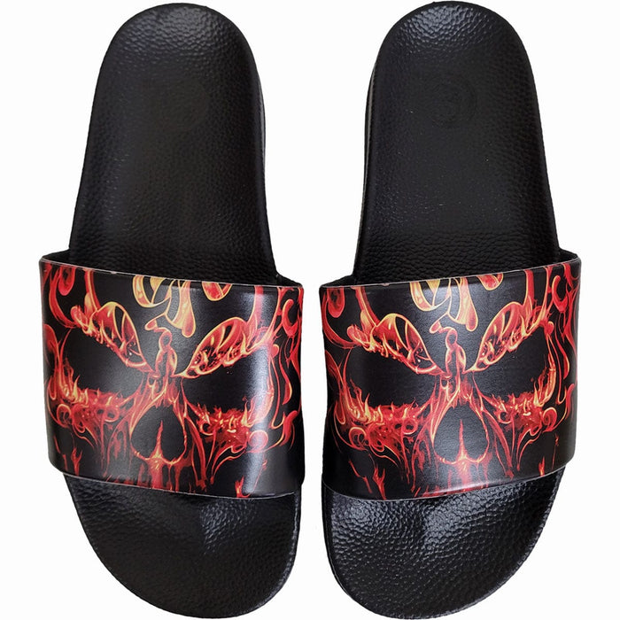 SKULL BLAST Slides Athletic Sandals - Gothic Skull Slides