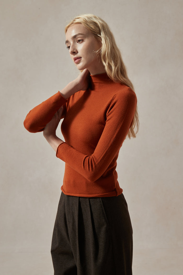 burnt orange turtleneck-3