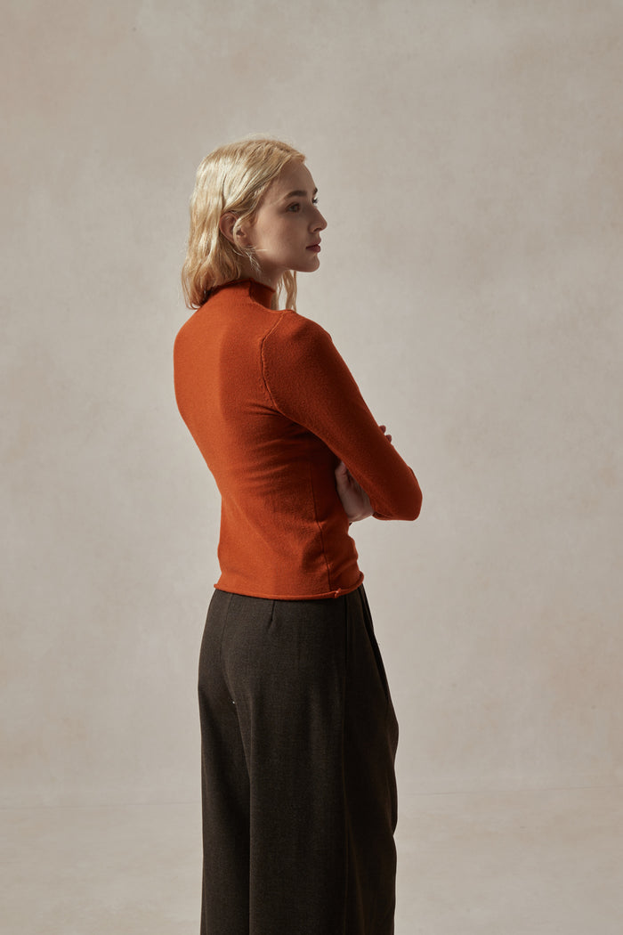burnt orange turtleneck-5