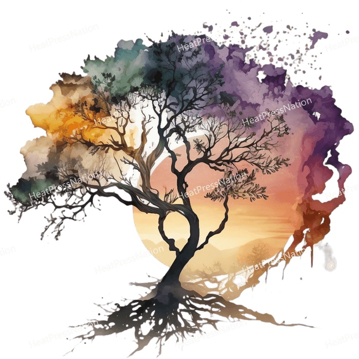 Sunset Tree Design - HeatPressNation