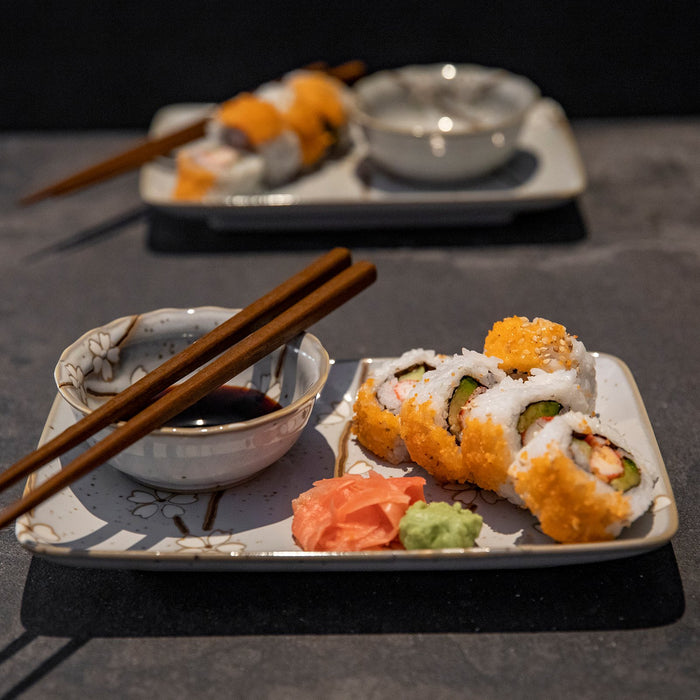 Sushi for Two Plate Set, Sakura_Lifestyle