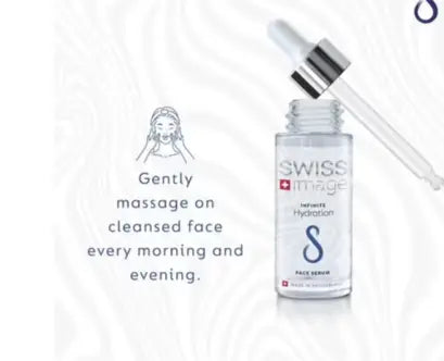 Swiss Image Infinite Hydration Moisturizing & Softening Face Serum 30ml With Free Travel Pouch Swiss Image