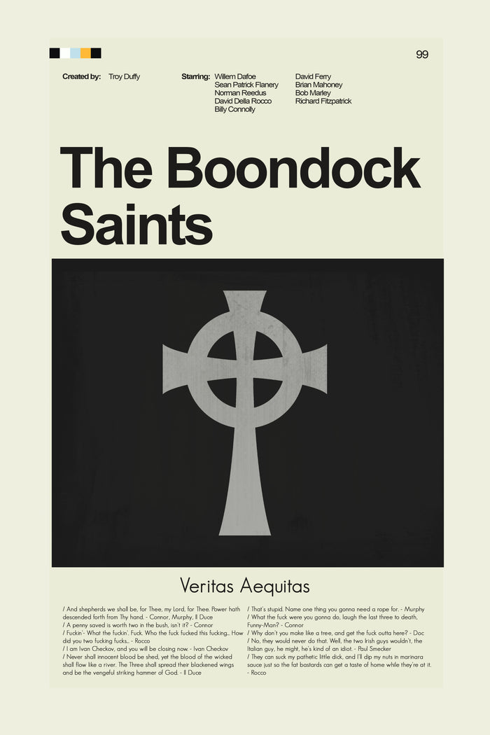 The Boondock Saints Inspired Mid-Century Modern Print | 12"x18" or 18"x24" Print only