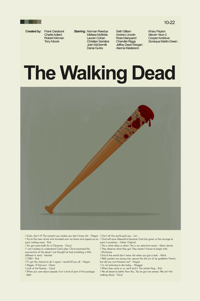 The Walking Dead - Lucille | 12"x18" or 18"x24" Print only