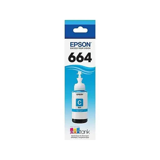 Tinta Epson T664220-AL - Cyan (664) | Ecotank L350/L355//L365/L375/L395/L475/L575/L555 - Panamá