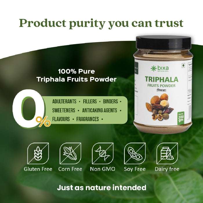 Triphala Fruit Powder ( Amla + Haritaki + Bibhitaki )