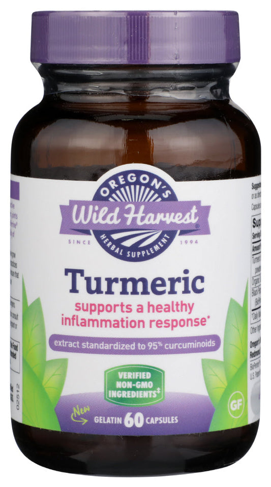 TURMERIC OREGON'S WILD HARVEST HERBAL SUPPLEMENT, TURMERIC, 60 VEGETARIAN CAPSULES '706195004105