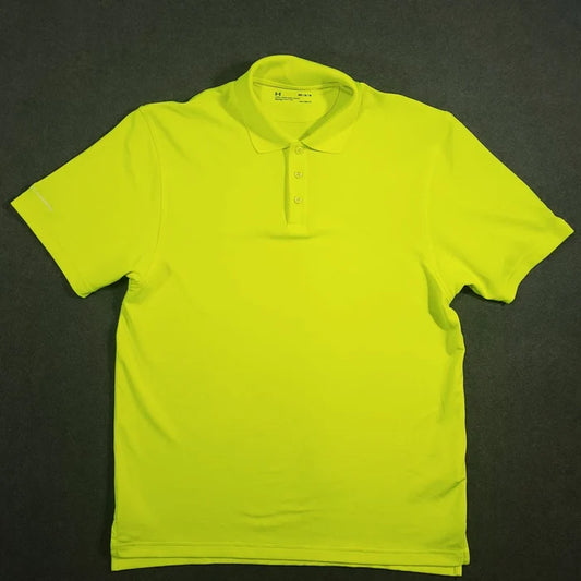 UNDER ARMOUR -NEON YELLOW POLO HI-VIS