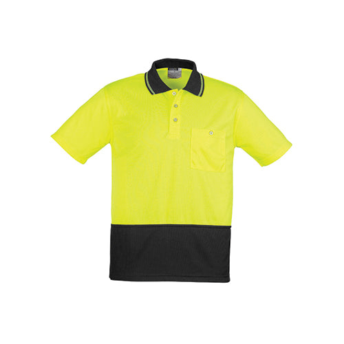 Unisex Hi Vis Basic Short Sleeve Spliced Polo | ZH231