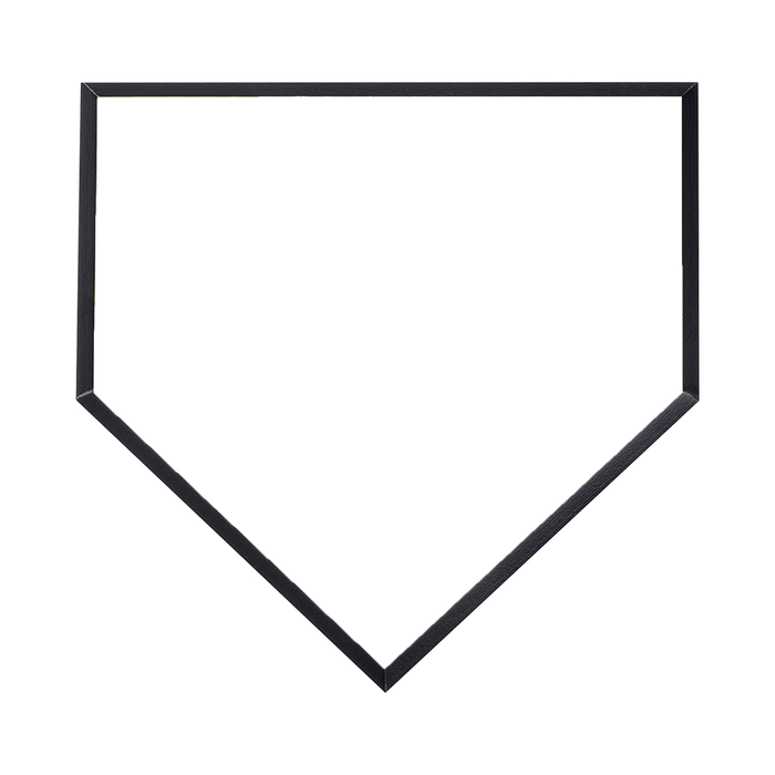 Unisub 6" x 6" Small Homeplate Sublimation MDF Plaque - Gloss White/Black Back - HeatPressNation