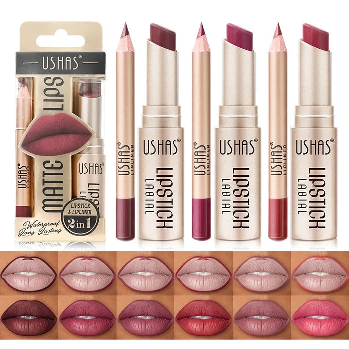 USHAS Professional Lipliner & Lipstick Collection
