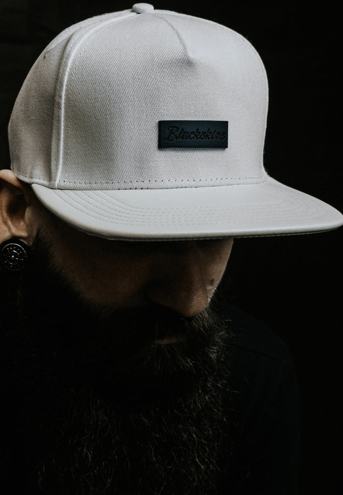 Blackskies-Vanguard-Snapback-Cap-White-Baseball-Flat-Synthetic-Leather-Classic-Clean-Model-1800x2600