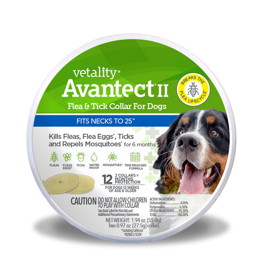 Vetality Avantect II Flea & Tick Collar for Dogs 1ea/26 in, 2 ct