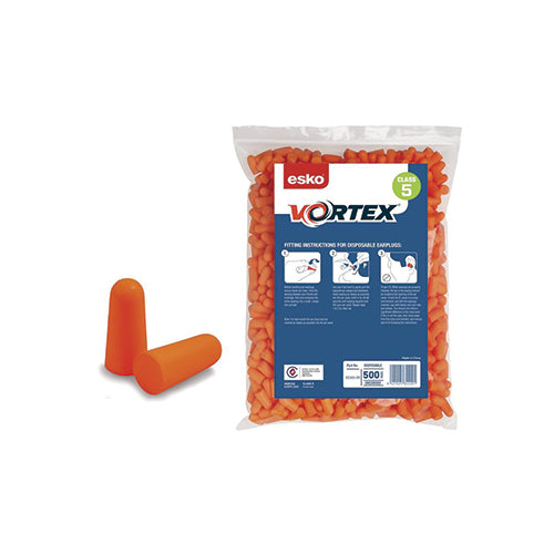 Vortex Disposable Earplugs Orange Uncorded | Refill Pack (500 Pairs)
