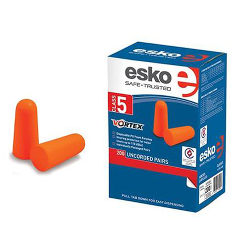 Vortex Disposable Orange Uncorded Ear Plugs (Class 5) | Box of 200