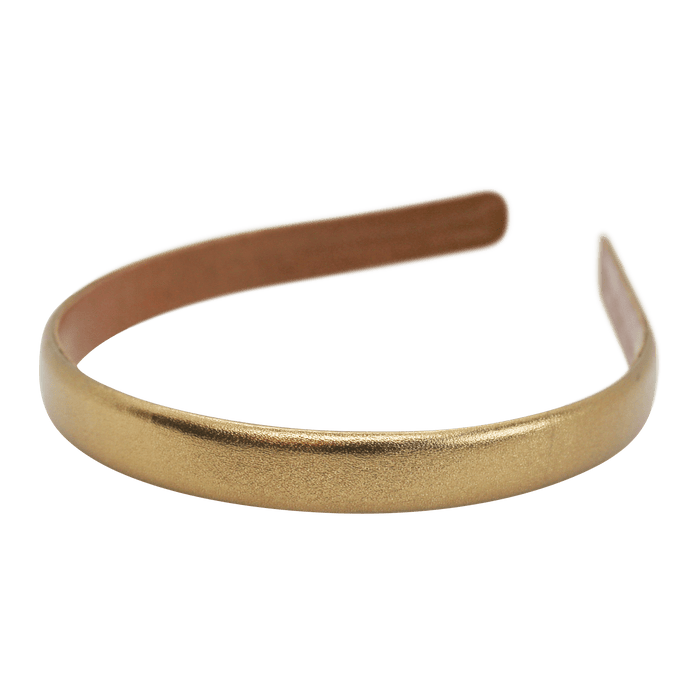 Wardani Genuine Italian Leather Headband (Metallic Collection) 5/8" Wide