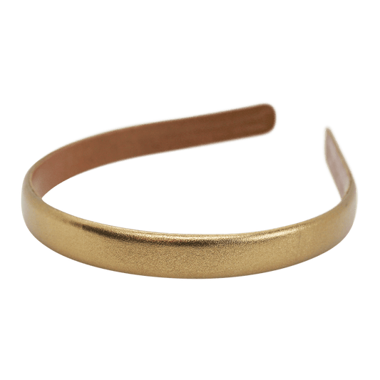 Wardani Genuine Italian Leather Headband (Metallic Collection) 5/8" Wide