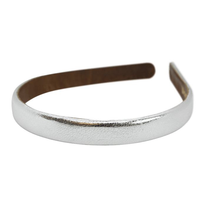Wardani Genuine Italian Leather Headband (Metallic Collection) 5/8" Wide