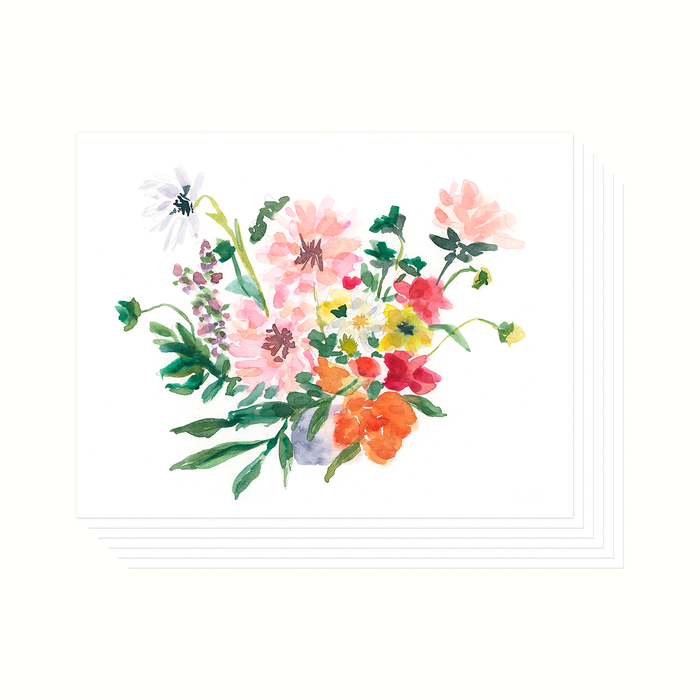Watercolor Bouquet: Single Card