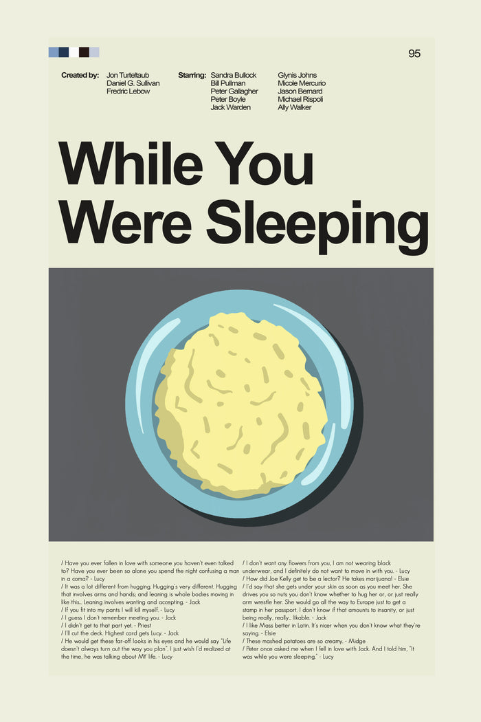 While You Were Sleeping Inspired Mid-Century Modern Print | 12"x18" or 18"x24" Print only