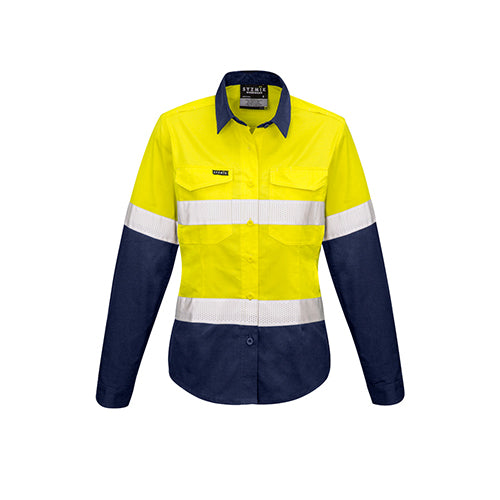 Womens Rugged Cooling Taped Hi Vis Spliced Long Sleeve Shirt | ZW720