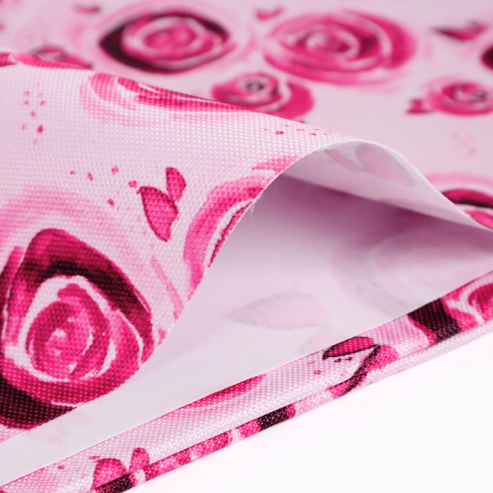 This printed WPC has a watercolor rose design in the magenta.