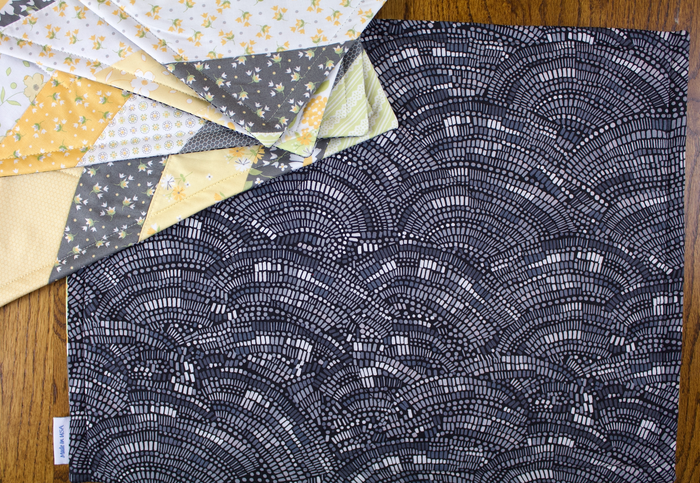 Yellow and Grey Striped Placemat
