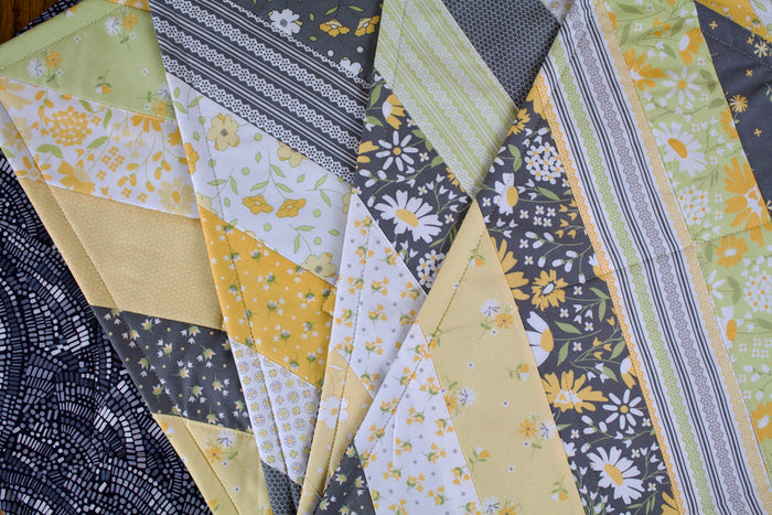 Yellow and Grey Striped Placemat